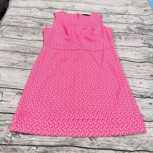 346 Brooks Brothers Pink Printed Sheath Dress Size 16